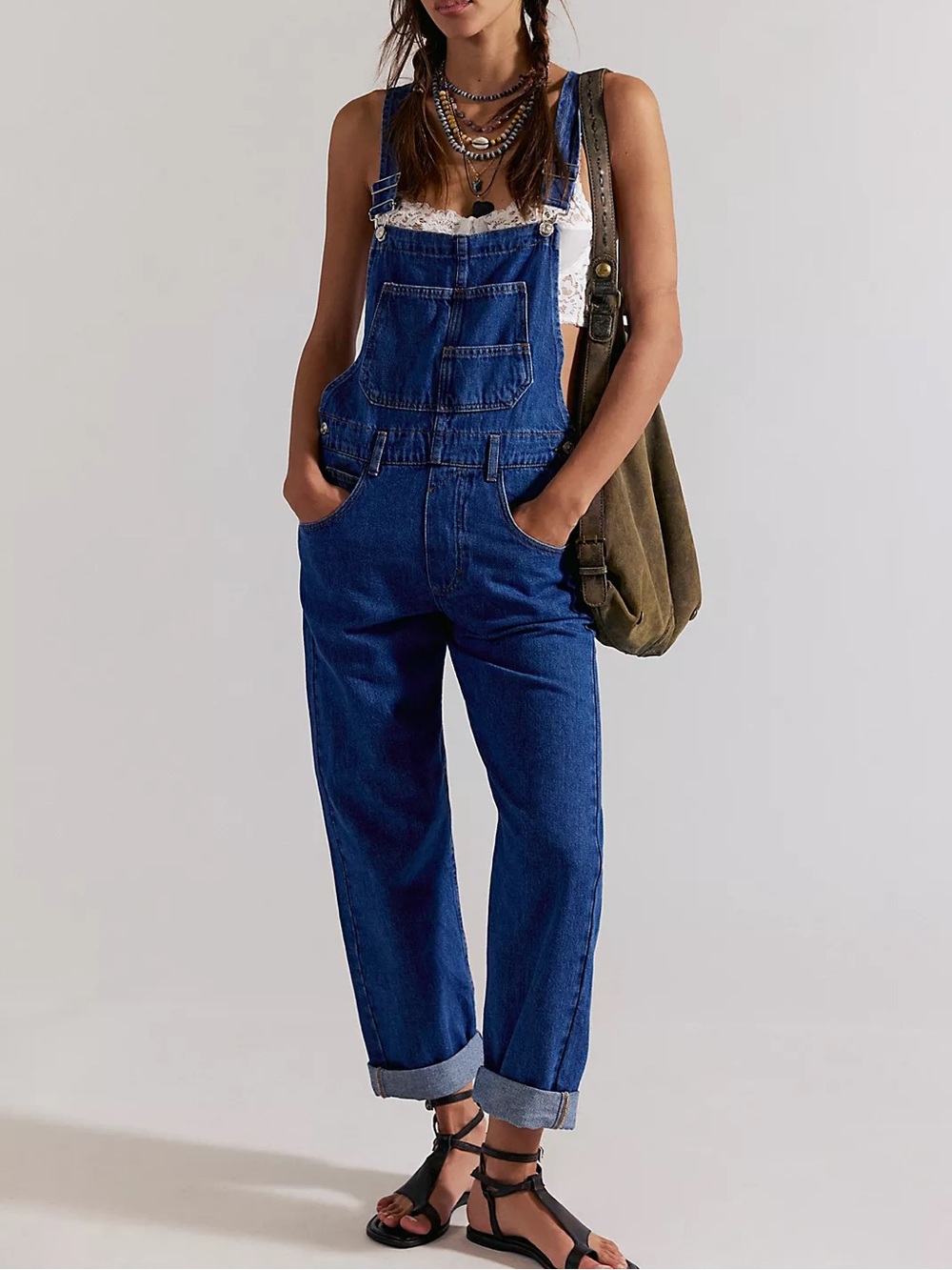 Free People-Denim Overalls
